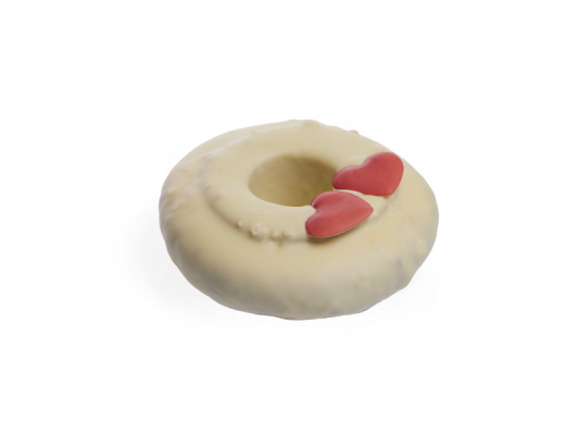 Der weiße Baumkuchenring ohne Folie. Der Link führt zu diesem Bild in größerer Darstellung.